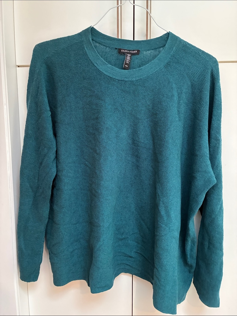 Eileen Fisher Teal Crew Sweater